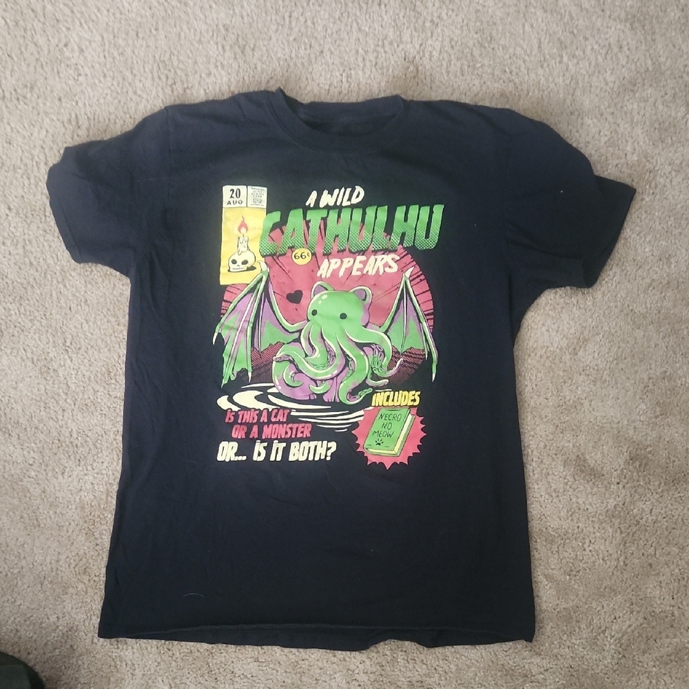 Cathulhu Comic Shirt Adult M
